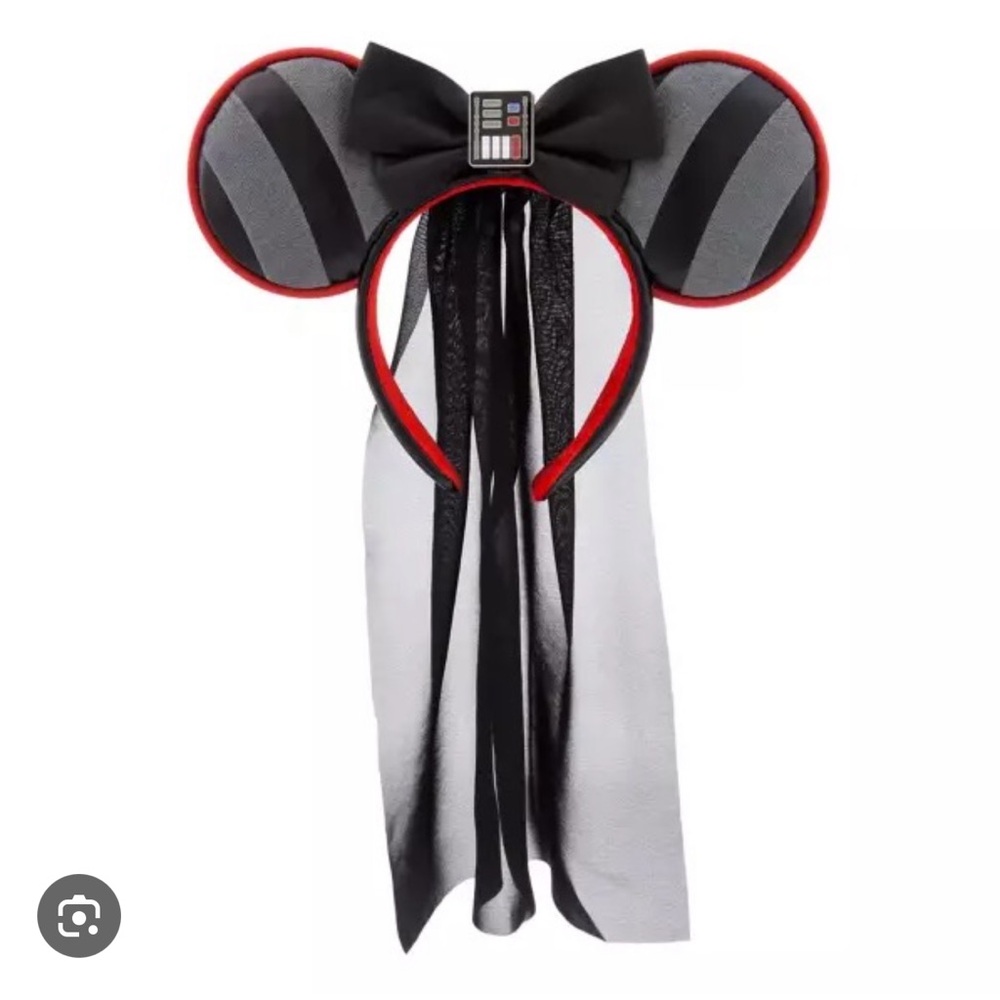 Disney Minnie Ears from star wars or darth vader Black and Red Hair Accessory